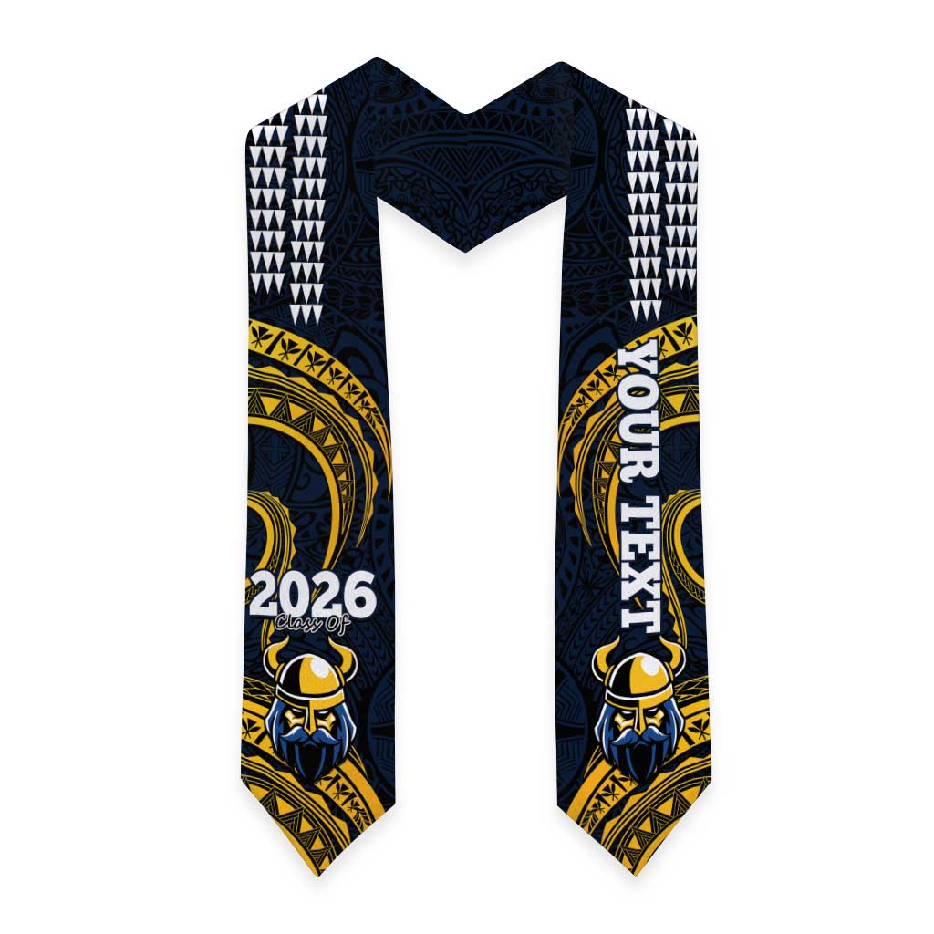 Custom Hawaii Hilo High School Graduation Stole Class Of Year Viking Polynesian Kakau Pattern LT14 - Polynesian Pride