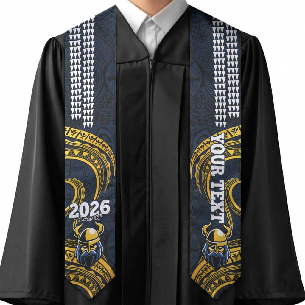 Custom Hawaii Hilo High School Graduation Stole Class Of Year Viking Polynesian Kakau Pattern LT14 - Polynesian Pride
