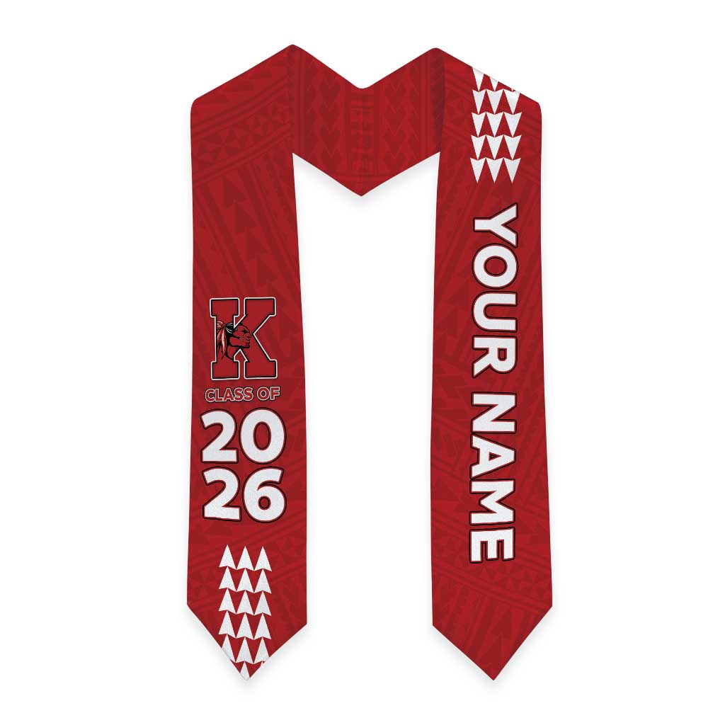 Custom Hawaii Kahuku High & Intermediate School Graduation Stole Kakau Pattern LT05 - Polynesian Pride