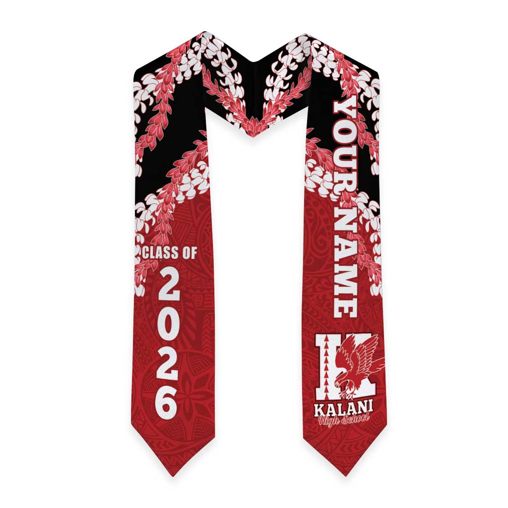 Custom Hawaii Kalani High School Graduation Stole Class Of Year Puakenikeni Lei Hawaiian Pattern LT14 - Polynesian Pride