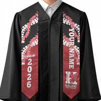 Custom Hawaii Kalani High School Graduation Stole Class Of Year Puakenikeni Lei Hawaiian Pattern LT14 - Polynesian Pride