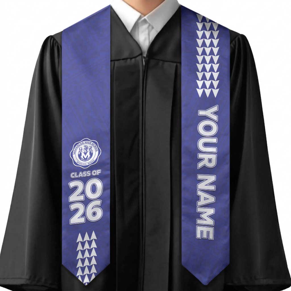Custom Hawaii Moanalua High School Graduation Stole Kakau Pattern LT05 - Polynesian Pride