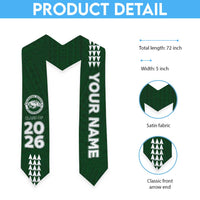 Custom Hawaii Olomana High & Intermediate School Graduation Stole Kakau Pattern LT05 - Polynesian Pride