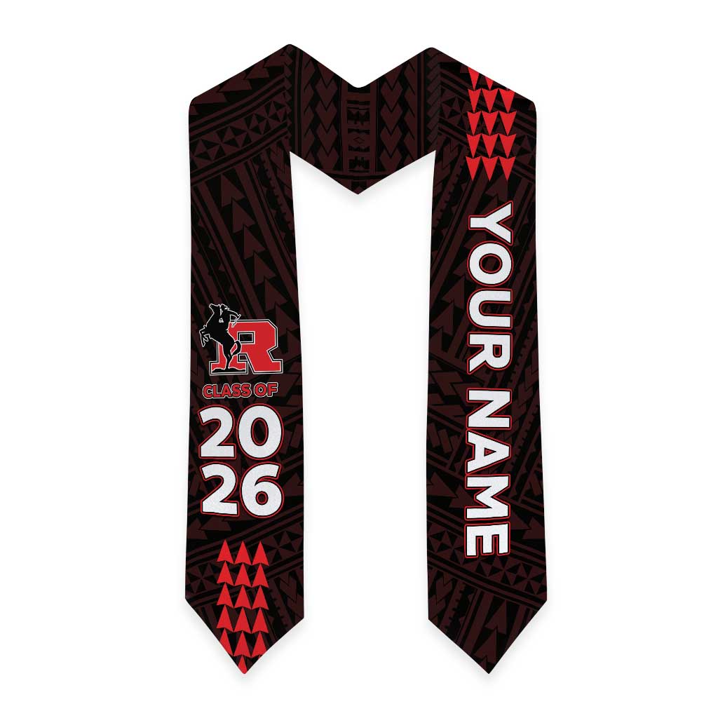 Custom Hawaii Roosevelt High School Graduation Stole Kakau Pattern LT05 - Polynesian Pride