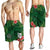 Custom Hawaii Volleyball Shorts for Men Kakau Abstract and Tropical Plants Green Color - Polynesian Pride
