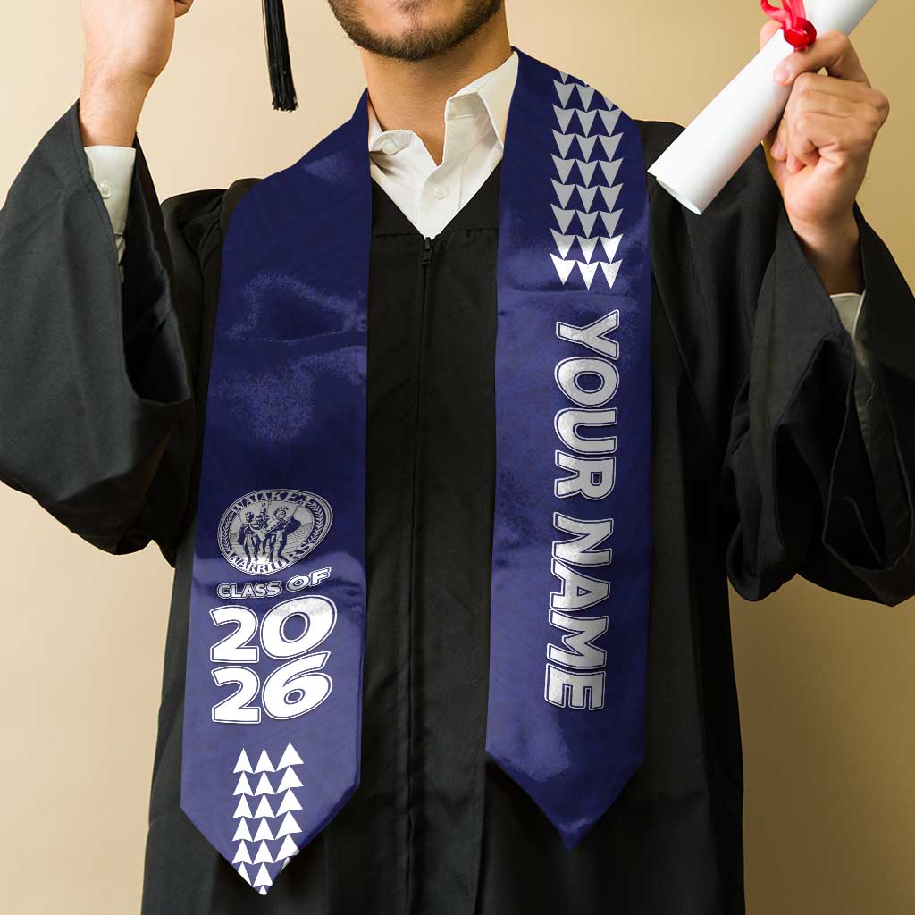Custom Hawaii Waiakea High School Graduation Stole Kakau Pattern LT05 - Polynesian Pride