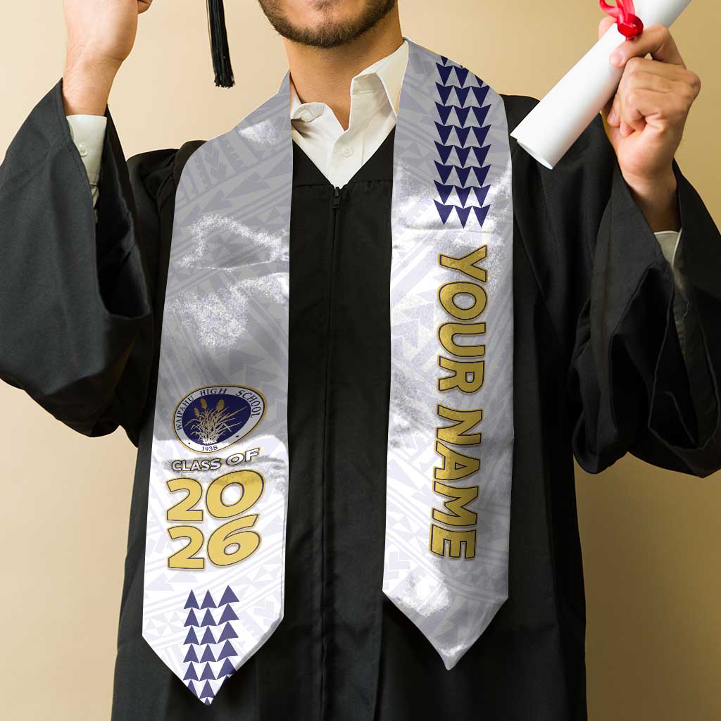Custom Hawaii Waipahu High School Graduation Stole Kakau Pattern LT05 - Polynesian Pride