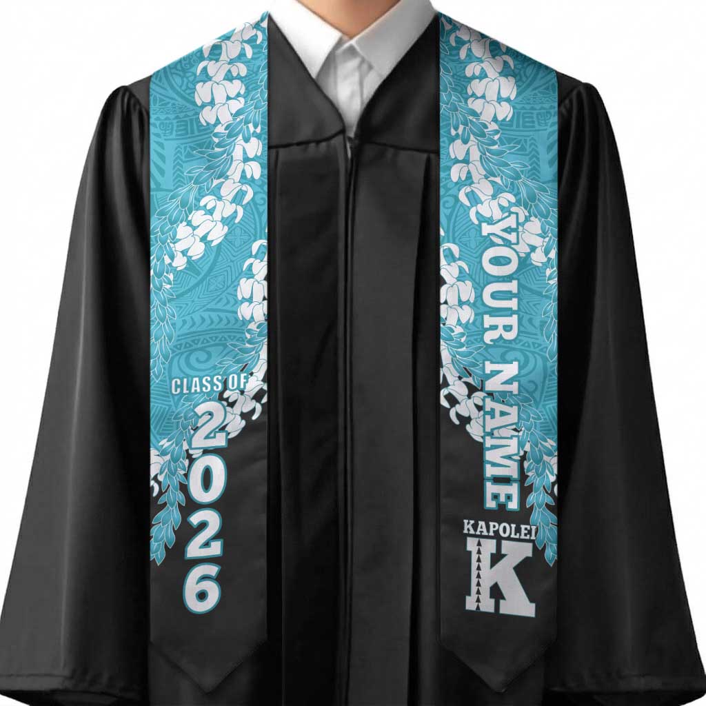 Custom Kapolei Hawaii High School Graduation Stole Class Of Year Puakenikeni Lei Hawaiian Pattern LT14 - Polynesian Pride