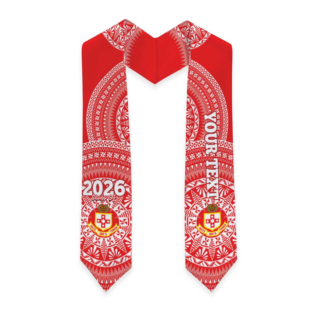 Custom Kolisi Tonga Atele Graduation Stole Class Of Year Tongan Ngatu Pattern LT14 - Polynesian Pride