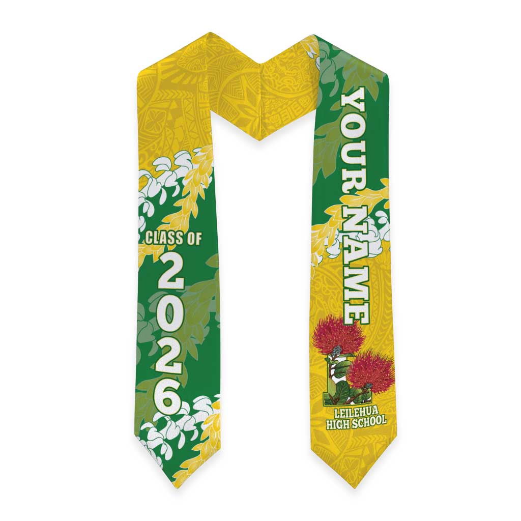 Custom Leilehua High School Graduation Stole Class Of Year Puakenikeni Lei Hawaiian Pattern LT14 - Polynesian Pride