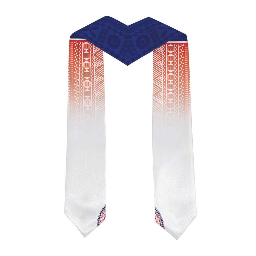 Custom Marist Brothers High School Graduation Stole With Fijian Tapa Pattern LT05 - Polynesian Pride