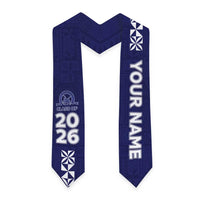 Custom Queen Salote College Graduation Stole Tongan Ngatu Pattern LT05 - Polynesian Pride