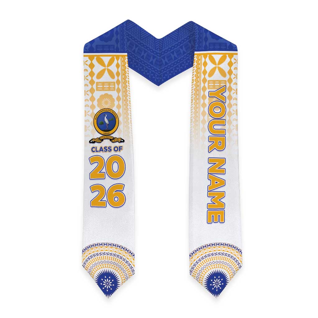 Custom Ratu Kadavulevu School Graduation Stole With Fijian Tapa Pattern