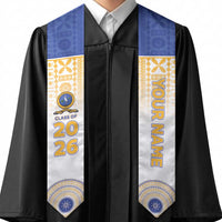 Custom Ratu Kadavulevu School Graduation Stole With Fijian Tapa Pattern