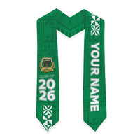 Custom Saineha High School Graduation Stole Tongan Ngatu Pattern LT05 - Polynesian Pride