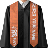 Custom Tailulu College Graduation Stole Tongan Ngatu Pattern LT05 - Polynesian Pride
