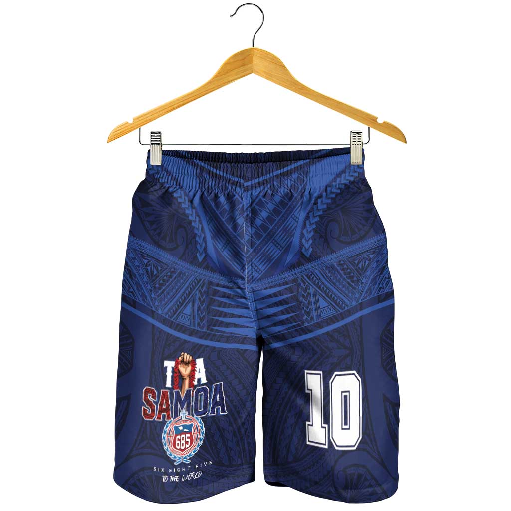 Custom Toa Samoa Rugby Shorts for Men Champions Six Eight Five - Polynesian Pride