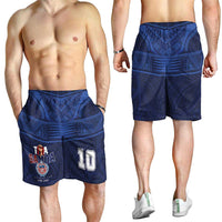 Custom Toa Samoa Rugby Shorts for Men Champions Six Eight Five - Polynesian Pride