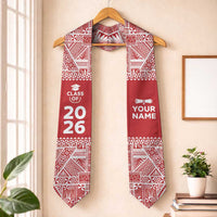 Custom Tonga Graduation Stole Tongan Ngatu Pattern