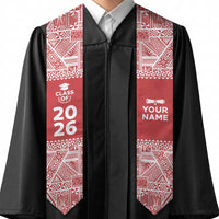 Custom Tonga Graduation Stole Tongan Ngatu Pattern