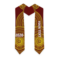 Custom Tonga High School Graduation Stole Class Of Year Tongan Ngatu Pattern LT14 - Polynesian Pride