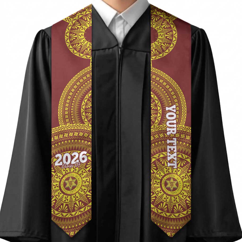Custom Tonga High School Graduation Stole Class Of Year Tongan Ngatu Pattern LT14 - Polynesian Pride