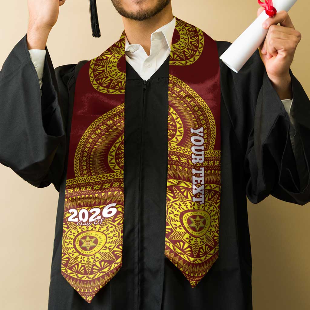 Custom Tonga High School Graduation Stole Class Of Year Tongan Ngatu Pattern LT14 - Polynesian Pride