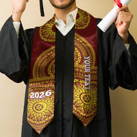 Custom Tonga High School Graduation Stole Class Of Year Tongan Ngatu Pattern LT14 - Polynesian Pride
