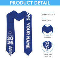 Custom Tupou College Graduation Stole Tongan Ngatu Pattern LT05 - Polynesian Pride