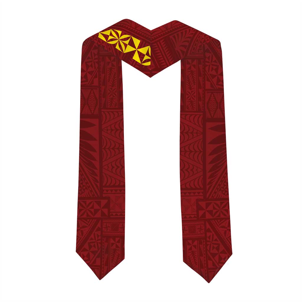 Custom Vavau High School Graduation Stole Tongan Ngatu Pattern LT05 - Polynesian Pride