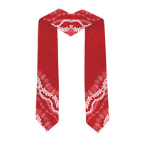 Custom Waialua High And Intermediate School Graduation Stole Tapa Pattern With Leis LT05 - Polynesian Pride
