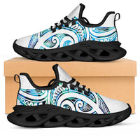 Cyan White New Zealand Puhoro Ta Moko Clunky Sneakers