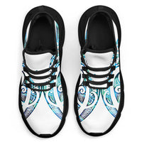 Cyan White New Zealand Puhoro Ta Moko Clunky Sneakers