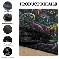 Dark Aotearoa Mythology Tuatara Round Carpet