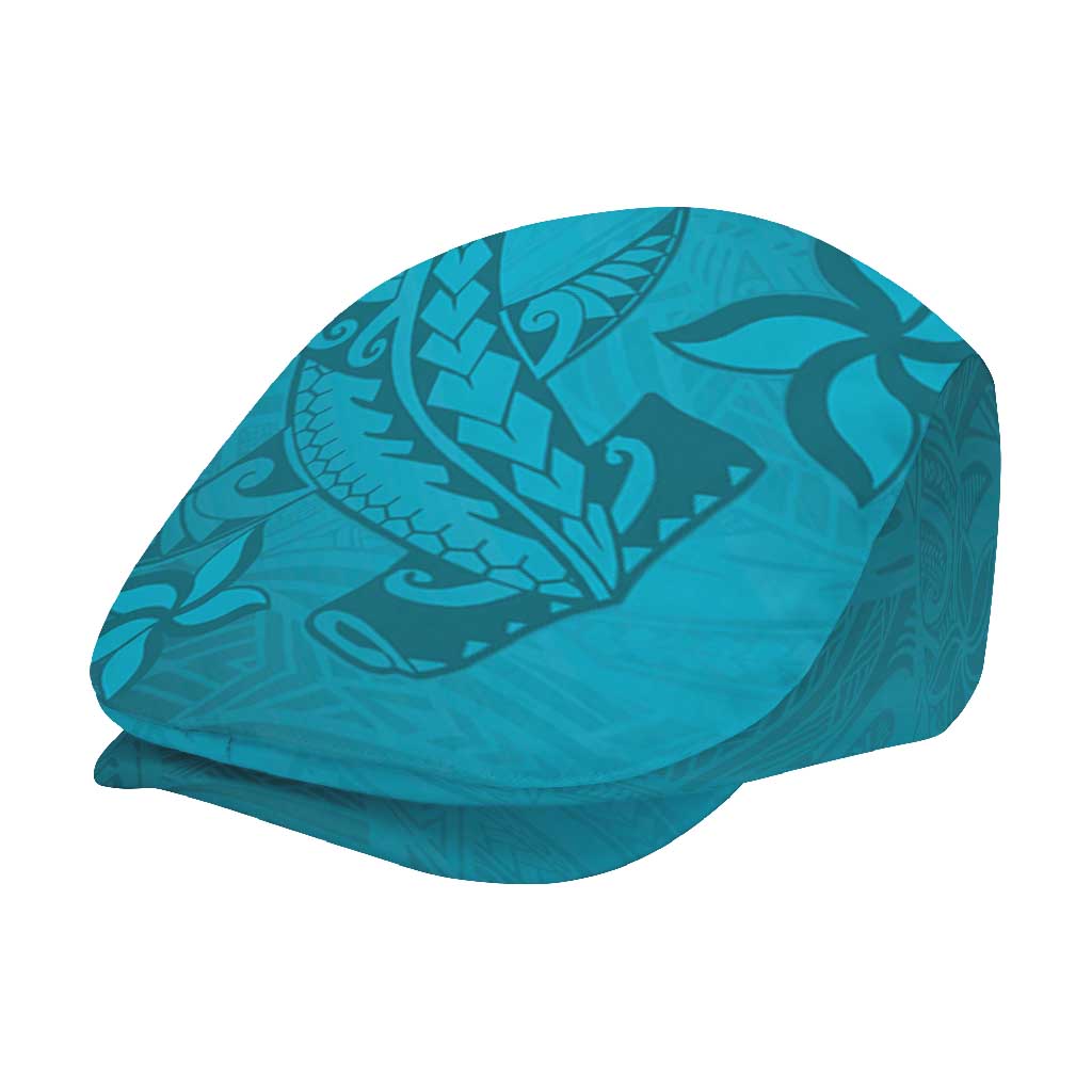 Dark Cyan Gradient Polynesia Jeff Hat Hawaiian Tribal Hammerhead Shark Tattoo - Polynesian Pride