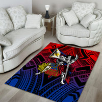 Filipinos Lapu-lapu Hero Area Rug Philippines Flag and Sun DT02 - Polynesian Pride