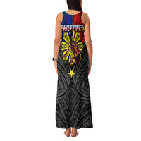 Philippines Half Sleeve Tattoo Family Matching Tank Maxi Dress and Hawaiian Shirt Pinoy Filipinos Sun DT02 - Polynesian Pride