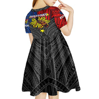 Philippines Half Sleeve Tattoo Kid Short Sleeve Dress Pinoy Filipinos Sun DT02 - Polynesian Pride