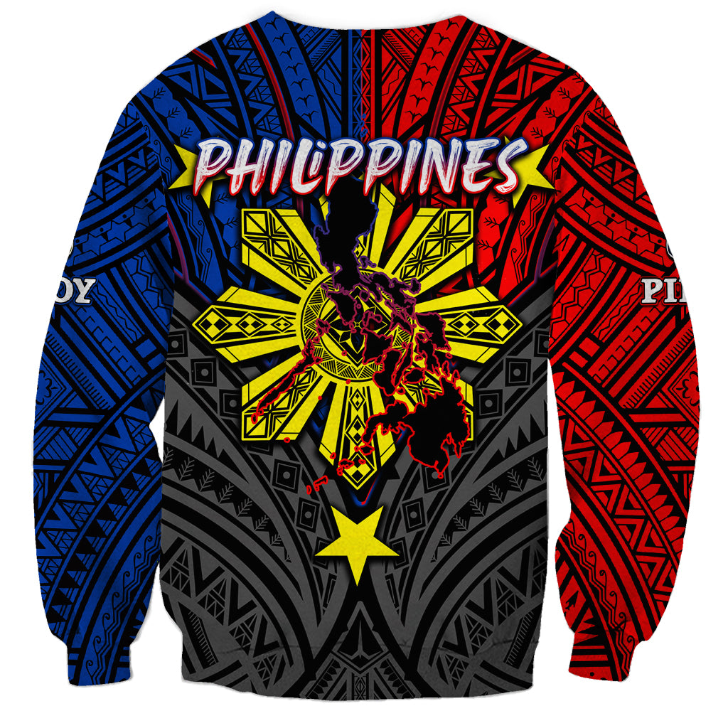 Philippines Half Sleeve Tattoo Sweatshirt Pinoy Filipinos Sun DT02 - Polynesian Pride
