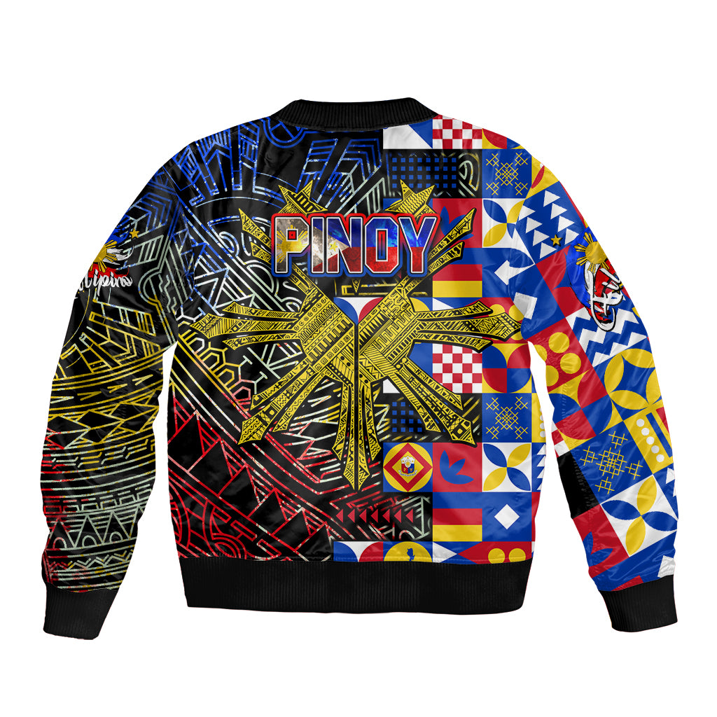 Pinoy Philippines Bomber Jacket Filipino Tattoo Art Style DT02 - Polynesian Pride