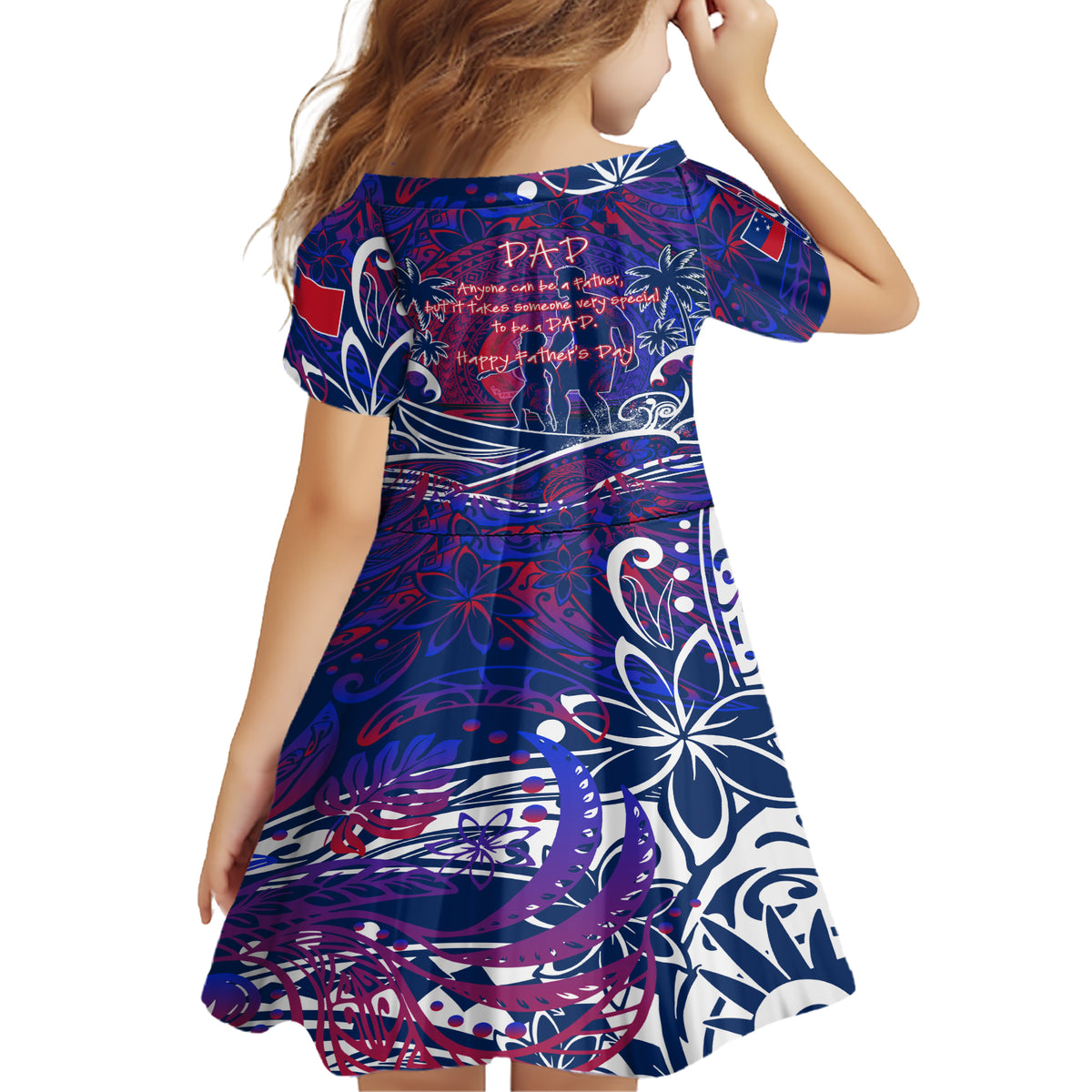 Father's Day Samoa Family Matching Short Sleeve Bodycon Dress and Hawaiian Shirt Special Dad Polynesia Paradise