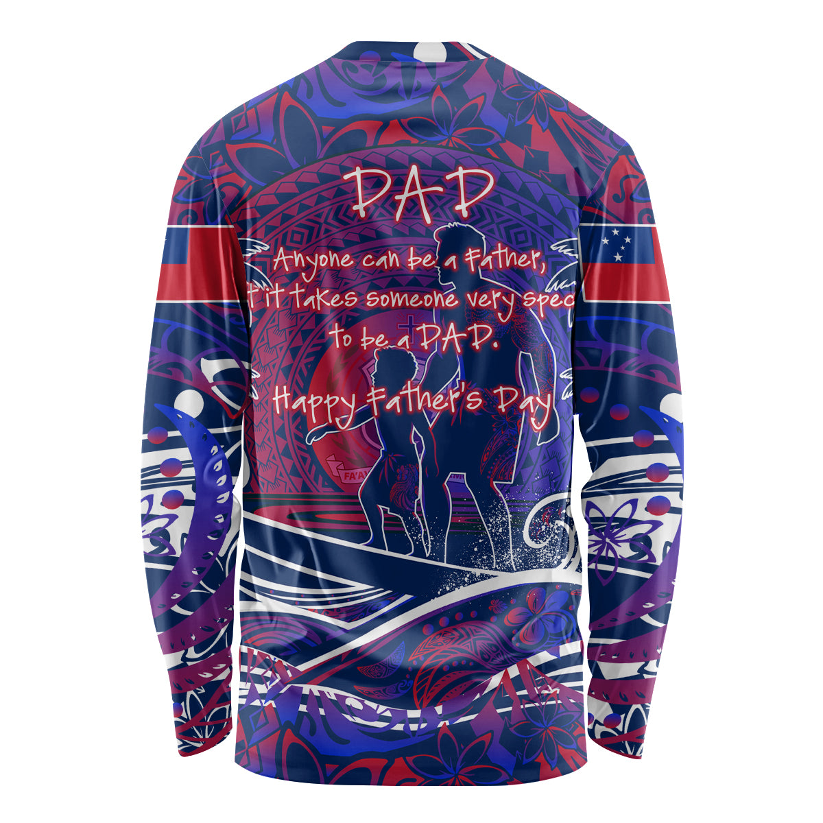 Father's Day Samoa Long Sleeve Shirt Special Dad Polynesia Paradise