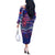 Father's Day Samoa Off The Shoulder Long Sleeve Dress Special Dad Polynesia Paradise