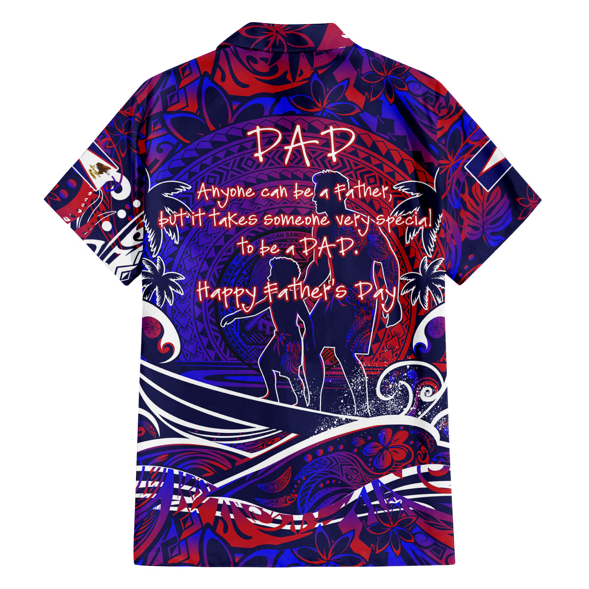 Father's Day American Samoa Family Matching Summer Maxi Dress and Hawaiian Shirt Special Dad Polynesia Paradise
