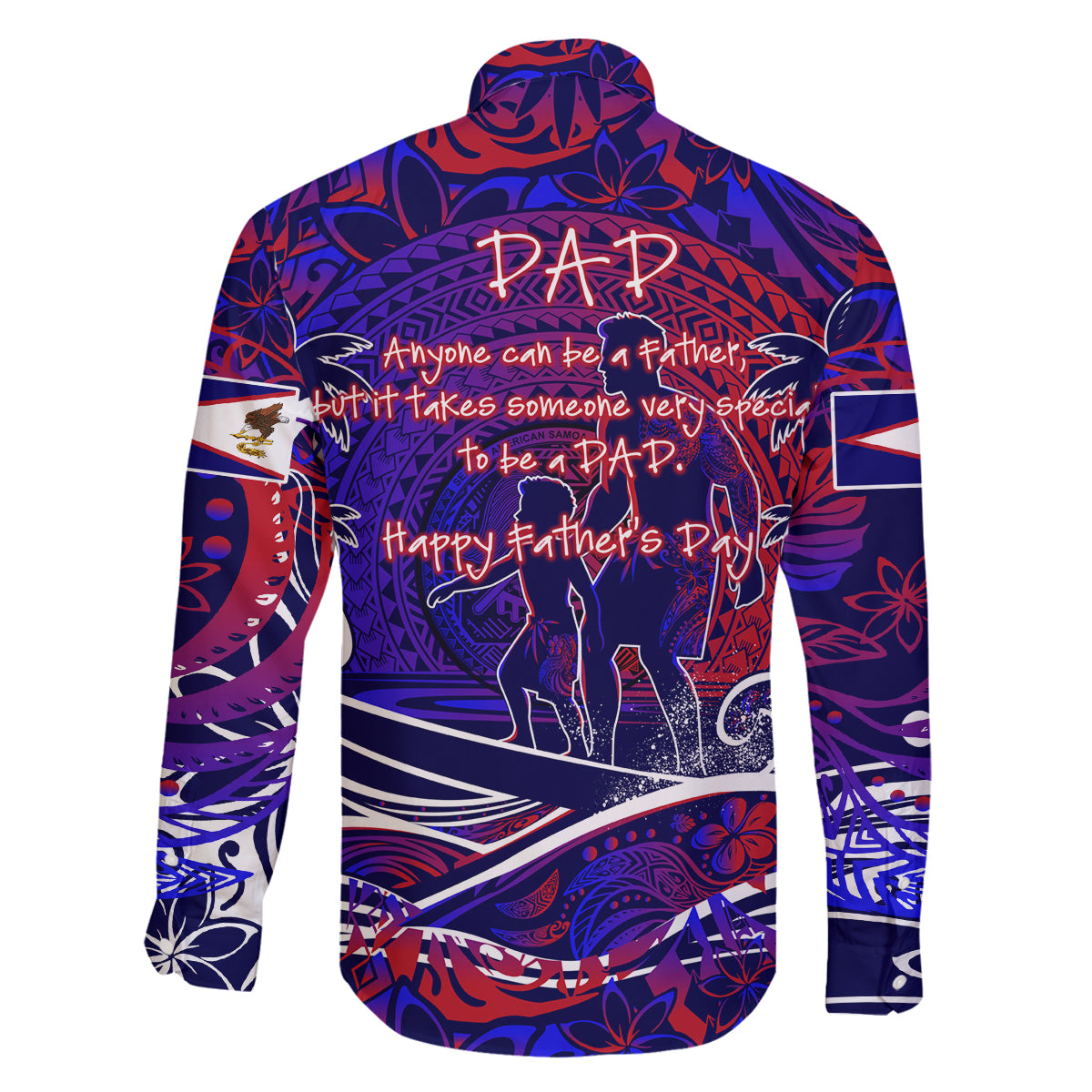 Father's Day American Samoa Family Matching Tank Maxi Dress and Hawaiian Shirt Special Dad Polynesia Paradise