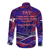 Father's Day American Samoa Long Sleeve Button Shirt Special Dad Polynesia Paradise