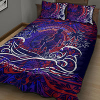 Father's Day American Samoa Quilt Bed Set Special Dad Polynesia Paradise