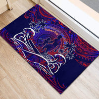 Father's Day American Samoa Rubber Doormat Special Dad Polynesia Paradise DT02 - Polynesian Pride