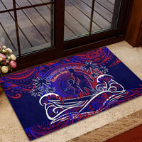 Father's Day American Samoa Rubber Doormat Special Dad Polynesia Paradise DT02 - Polynesian Pride