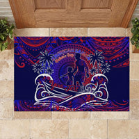 Father's Day American Samoa Rubber Doormat Special Dad Polynesia Paradise DT02 - Polynesian Pride